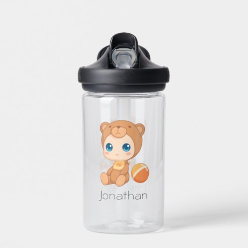 Baby Boy Girl Bear Jumpsuit Water Bottle