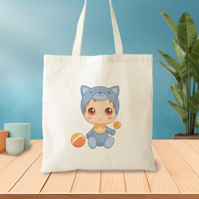 Baby Boy Girl Cat Jumpsuit Tote Bag (Creator Uploaded)