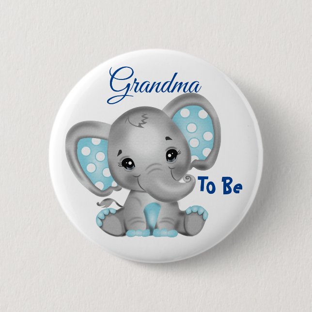 Baby Boy Grandma To Be Button (Front)
