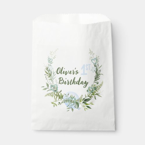 Baby boy Growing Like a Weed Birthday Favor Bag