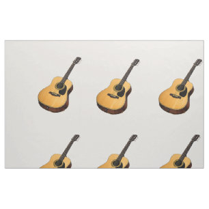 Baby Boy Guitar Grey Cotton Fabric 