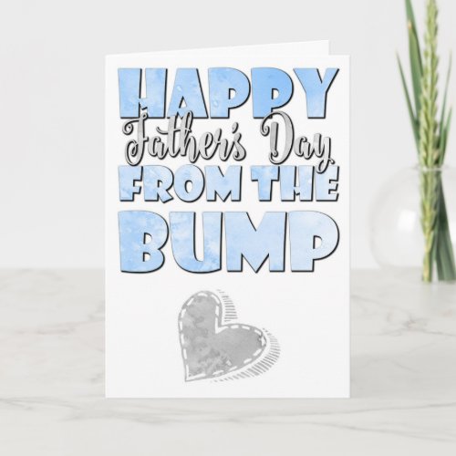 Baby Boy Happy First Fathers Day From The Bump Card