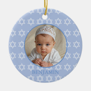 Baby Boy Hebrew Naming Ceremony Jewish Photo Ceramic Ornament