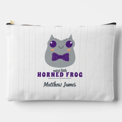 Baby Boy Horned Frog Purple Accessory Pouch