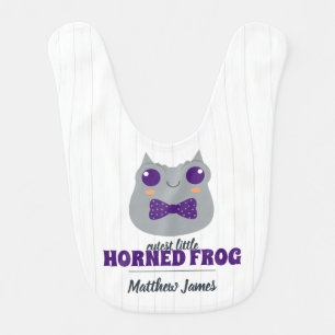 Baby Boy Horned Frog Purple Baby Bib