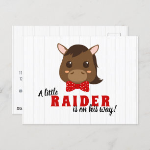 Baby Boy Horse Baby Shower Invitation Postcard