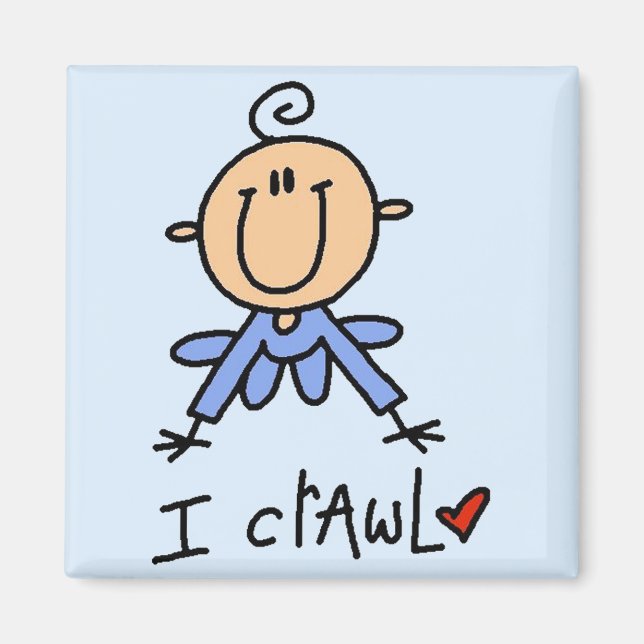 Baby Boy I Crawl Tshirts and Gifts Magnet (Front)