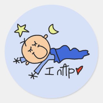 Baby Boy I Nap Stickers by stick_figures at Zazzle