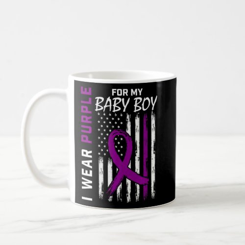 Baby Boy I Wear Purple For My Son Epilepsy Awarene Coffee Mug