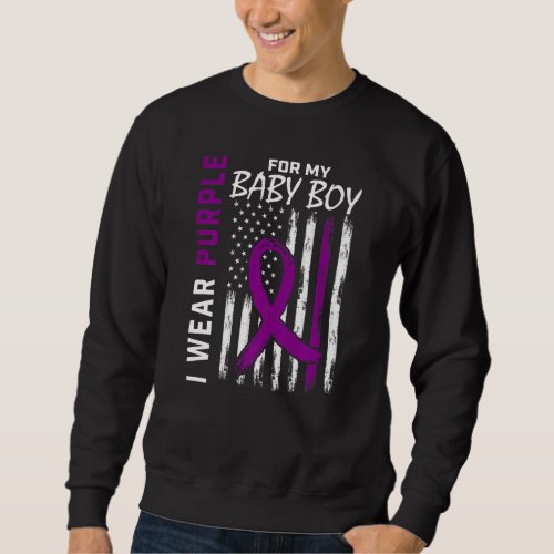 Baby Boy I Wear Purple For My Son Epilepsy Awarene Sweatshirt