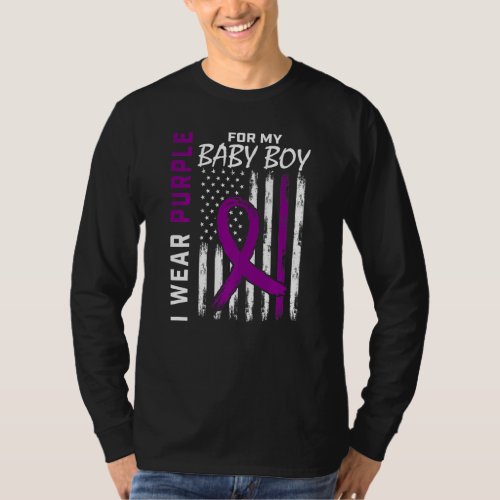 Baby Boy I Wear Purple For My Son Epilepsy Awarene T_Shirt