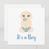 Baby Boy Illustration in Blue Shades Design (Front/Back)