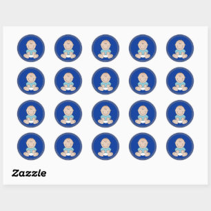 Baby Boy in Blue Shirt Sticker