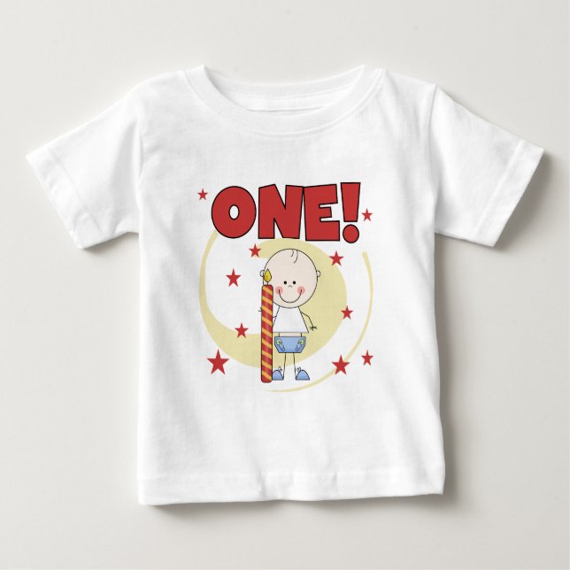 Baby Boy is One 1st Birthday Tshirts and Gifts (Front)