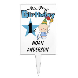 Baby Boy It's My 1st Birthday Cake Topper