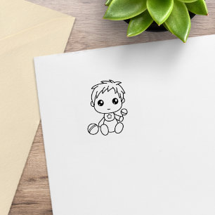 Baby Boy Jumpsuit 1x1 Rubber Stamp