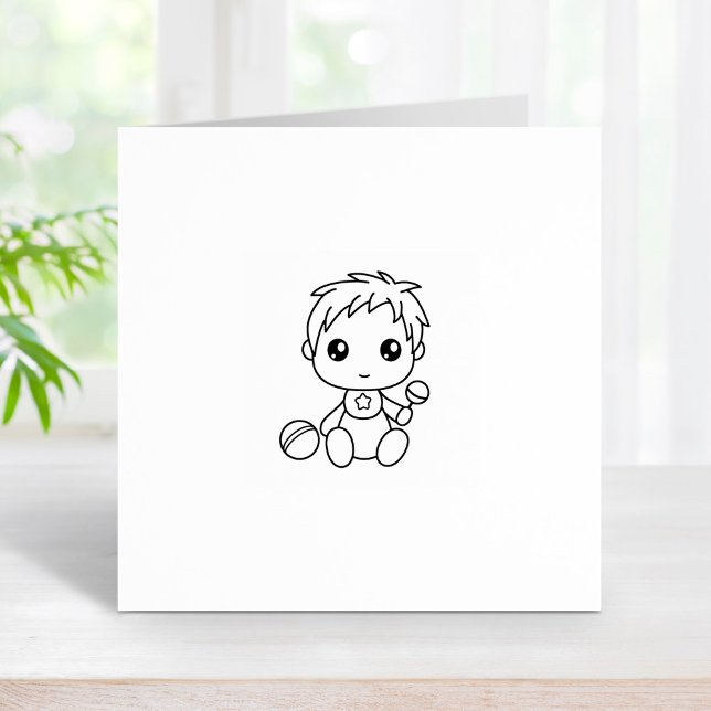 Baby Boy Jumpsuit 1x1 Rubber Stamp (Creator Uploaded)