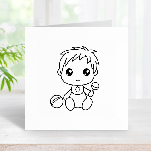 Baby Boy Jumpsuit Color Me Rubber Stamp (Creator Uploaded)