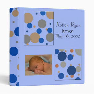 Baby boy keepsake/photo album binder