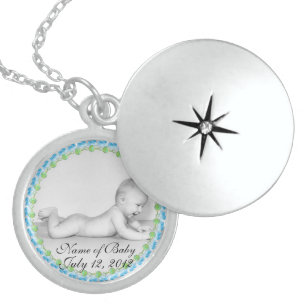 Baby Boy Keepsake Sterling Silver Locket Necklace