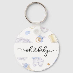 Baby Boy Keychain Baby Shower Favor Keepsake