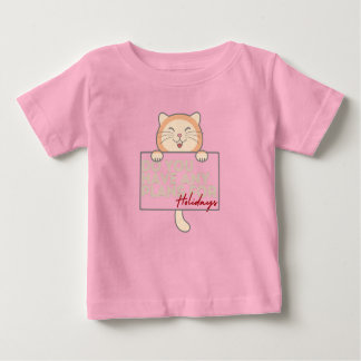 Baby boy kitty holiday plans t-shirt