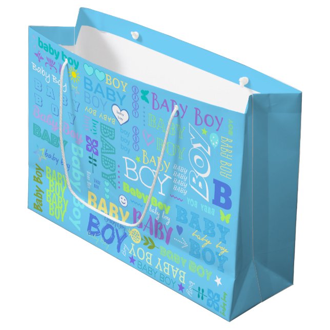 Baby Boy Large Gift Bag (Front Angled)