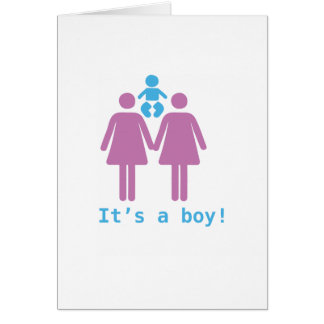 Baby boy lesbian couple cards