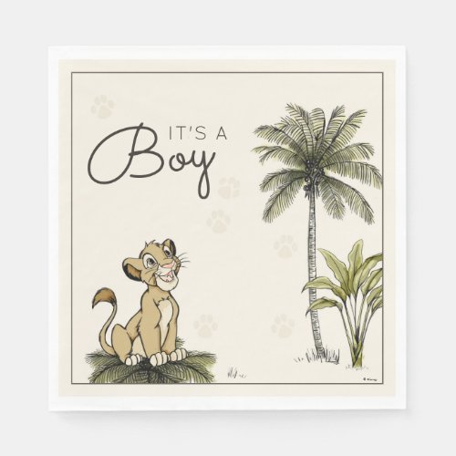 Baby Boy Lion King Baby Shower Napkins