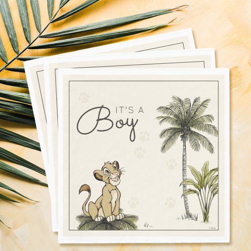 Baby Boy Lion King Baby Shower Napkins