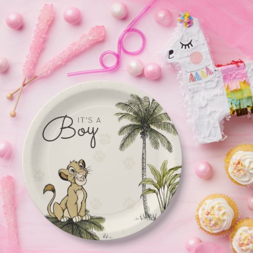 Baby Boy Lion King Baby Shower Paper Plates Zazzle