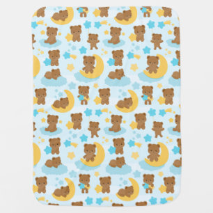 Baby Boy Little Bear Nursery Swaddle Blanket