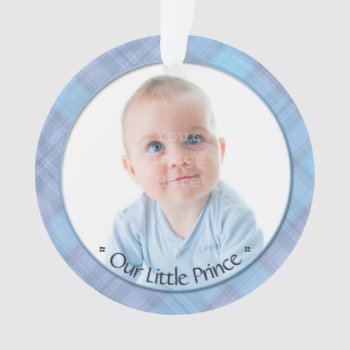 Baby Boy Little Prince First Christmas Keepsake Ornament by teeloft at Zazzle
