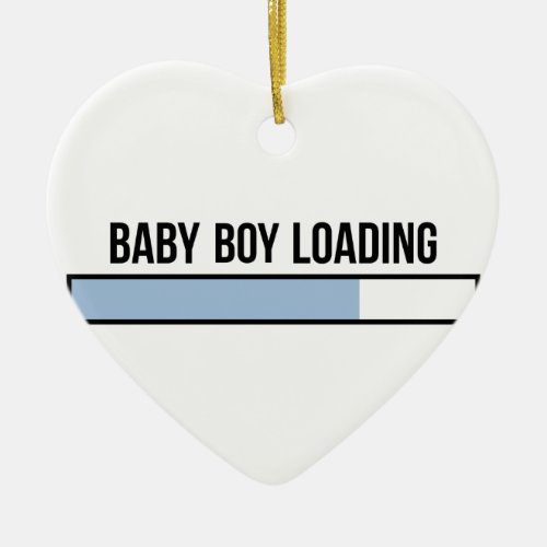 Baby Boy Loading Ceramic Ornament