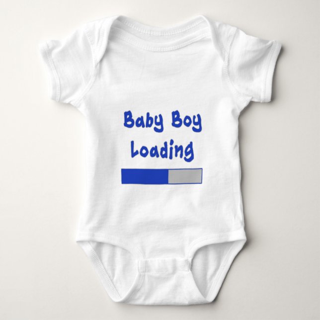 Baby Boy Loading Maternity Humor T-Shirt (Front)