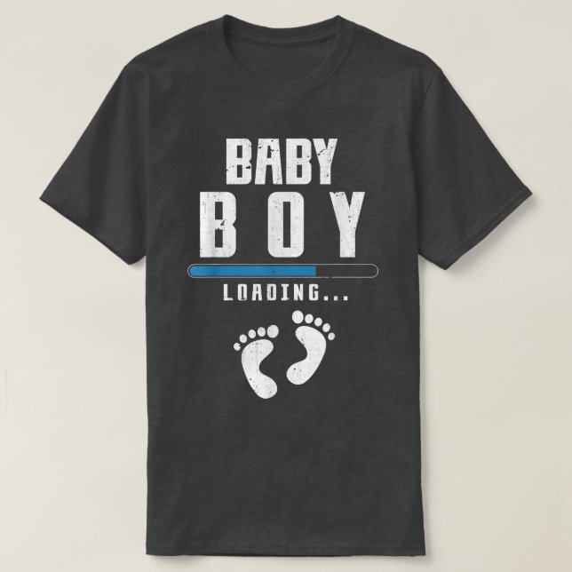 Baby Boy Loading Pregnancy Announcement Pregnancy  T-Shirt (Design Front)