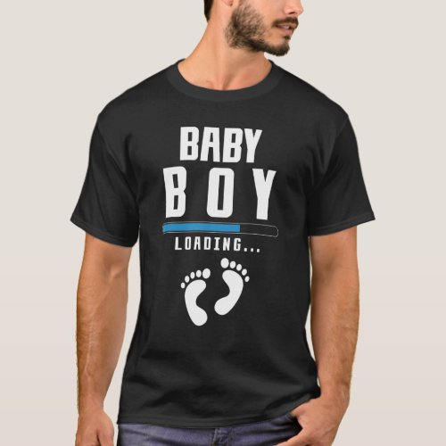 Baby Boy Loading Pregnancy Reveal Expecting Parent T_Shirt