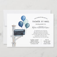 Baby Boy Long Distance Shower by Mail Invitation