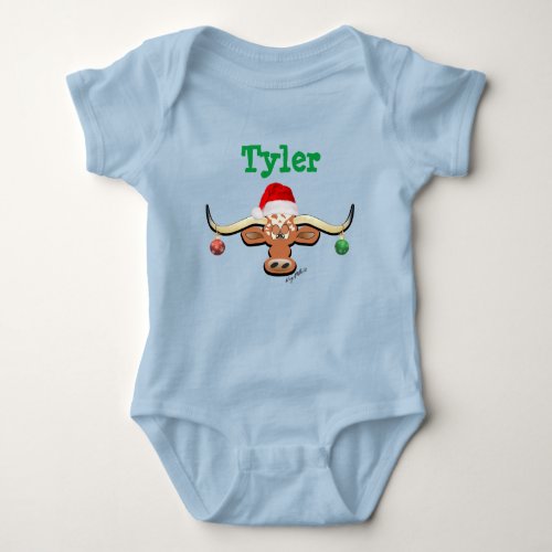 Baby Boy Longhorn Steer Baby Bodysuit