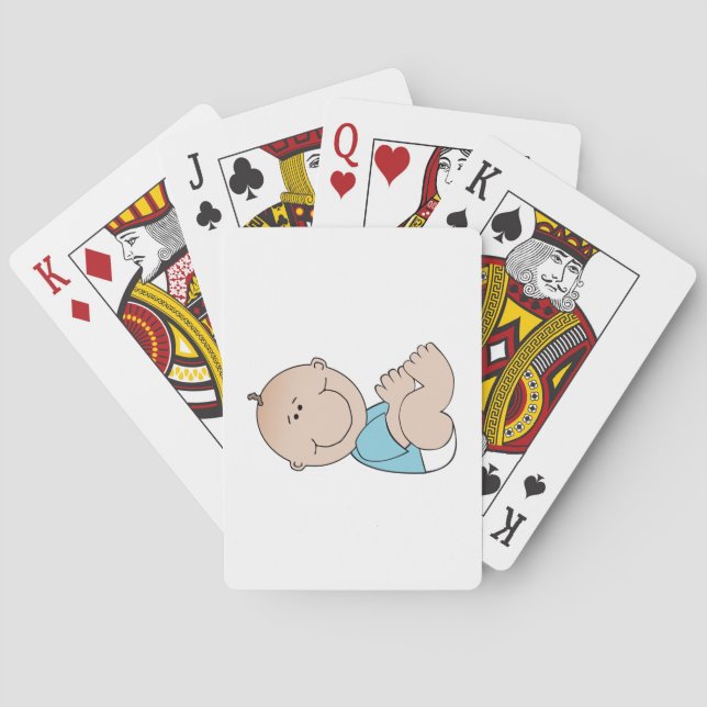 Baby Boy Lying Poker Cards (Back)