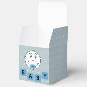 Baby Boy Mischief Face Polka Dots Guest Favor Box