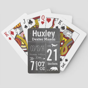 Baby Boy Mustache lil' Man Vintage Retro Poker Cards