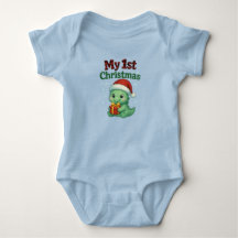 Baby Boy My 1st Christmas Dino