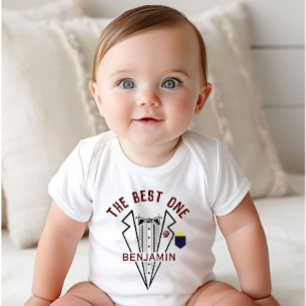 Baby Boy Name One Love Tuxedo  Baby Bodysuit