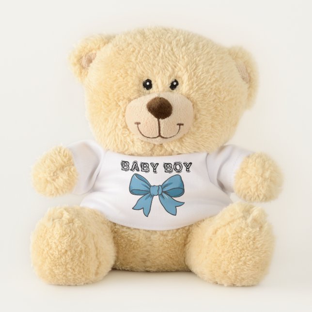 Baby Boy Name Personalized Gift Cute  Teddy Bear (Front)