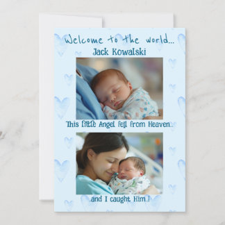 Baby Boy New Arrival Announcement