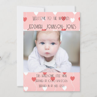 Baby Boy New Arrival Announcement