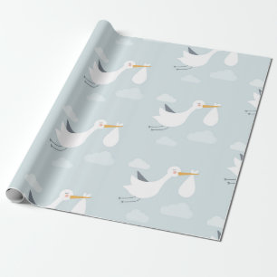 Baby Boy Newborn Shower Sralk Bundle of Joy Wrapping Paper