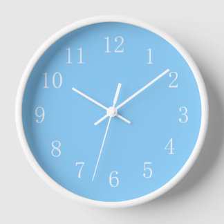 Baby Boy Nursery Blue with White Trim Wall Clock
