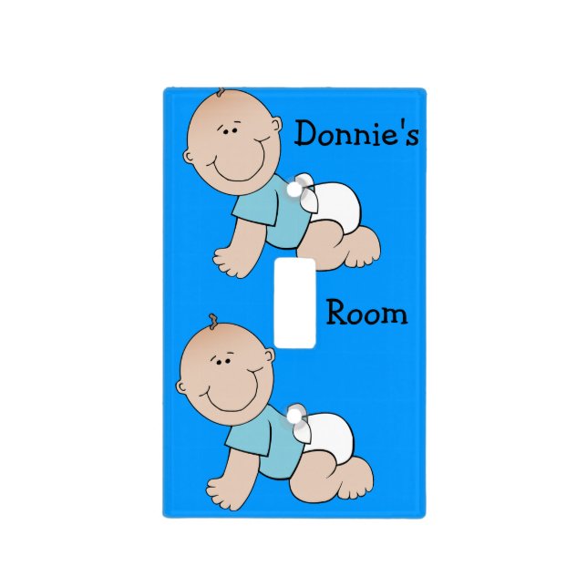 Baby Boy Nursery Light Switch Cover (Front)